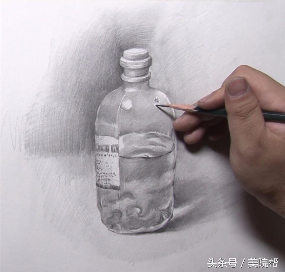 透明塑料瓶素描画法